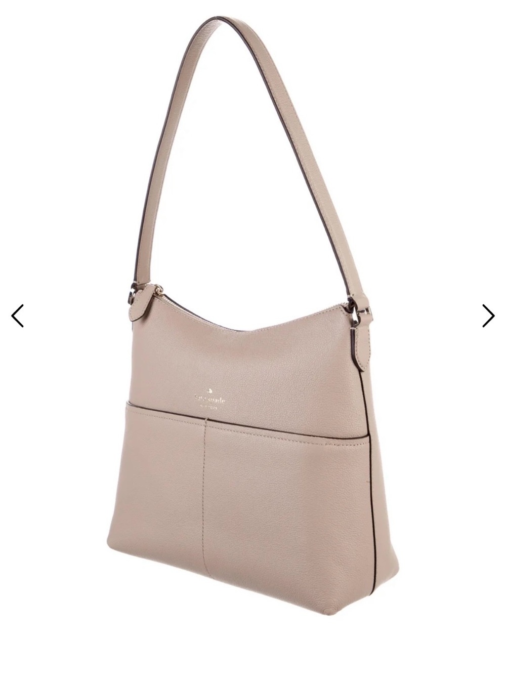 kate spade Pebbled Leather Shoulder Bag in Blush Taupe - Picture 2 of 8